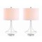 Jonathan Y Cecile 25.5" Glass Teardrop LED Table Lamp, Clear/Chrome, 2PK JYL1081C-SET2 - alternate 1