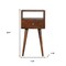 Homeroots 22" Brown Solid Wood Square One Drawer Nightstand 651486 - alternate 11
