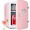 Simple Deluxe YSSOA Mini Fridge, Portable 6 Can Small Skincare, Drinks, Food with Observation, Freon-Free Cooler HKFRIGMINI4OBWPNK - alternate 1