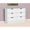 Homeroots 42" White Six Drawer Double Dresser 544054 - alternate 1
