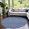 Homeroots 8' Blue And Ivory Round Chevron Washable Indoor Outdoor Area Rug 596257 - alternate 5