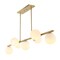 Jonathan Y Luca Parisian 53" 7-Light Modern Glam Iron Globe Linear LED Pendant, Brass Gold/White JYL7573A - alternate 1