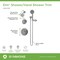 Symmons Elm Two Handle Five Spray Shower Trim with Three Spray Hand Shower (Valves Not Included) 559515TRM - alternate 3