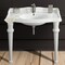 Whitehaus Collection 40 in Rectangular Console Sink with integrated oval bowl, backsplash and ceramic leg support AR874-GB001-1H - alternate 3