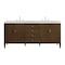 James Martin Vanities Myrrin 72'' D Vanity, Mid Century Walnut w/ Jasmine Pearl Silestone Top w/FreePower Wireless Charger 485-V72-WLT-FEJP - alternate 1