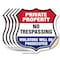 Signmission Private Property Shield Sign No Trespass, 4 inch X 4 inch, Vinyl Decal, 5PK SHI-D-5PACK-4-453 - alternate 1