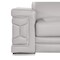 Homeroots 88" Light Gray Top Grain Leather Solid Wood Sofa 720445 - alternate 6