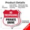 Signmission No Trespassing Shield Sign Private Drive, 6 inch X 6 inch, Plastic Sign, 2PK SHI-P-2PACK-6-408 - alternate 4