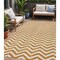 Homeroots 5' X 8' Orange And Beige Chevron Washable Indoor Outdoor Area Rug 595332 - alternate 1