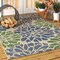 Jonathan Y Zinnia Modern Floral Textured Weave Navy/Green 4 ft. x 6 ft. Indoor/Outdoor Area Rug SMB110B-4 - alternate 4