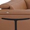Homeroots Chestnut Italian Leather Power Reclining U Shaped Eight Piece Corner Sectional With Console 634678 - alternate 8