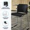 Flash Furniture Commercial Plastic Stack Stool with Contoured Back and Sled Base in Black RUT-239AH-CS-BK-CHR-GG - alternate 7