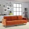 Leisuremod Lincoln Upholstered Velvet Sofa with Gold Frame, Orange Marmalade LA83OR - alternate 4