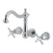 Kingston Brass Double-Handle Wall Mount Bathroom Faucet, Polished Chrome KS1251BEX - alternate 1