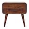 Homeroots 22" Brown Solid Wood Two Drawer Nightstand 701734 - alternate 1