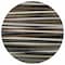Homeroots 8' Black Brown And Ivory Round Striped Washable Indoor Outdoor Area Rug 597303 - alternate 6