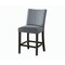 Homeroots Set of Two 25" Gray and Espresso Fabric and Solid Wood Counter Height Bar Chairs, 2PK 573444 - alternate 6