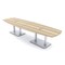 Skutchi Designs Arc Boat Conference Table, 45 in W, 120 in L, Brown HAR-ABOT-48x120-DOU-K525-ESIL - alternate 1