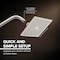 Supplygiant 16 in Shower Arm 90 Degree Stainless Steel Rain Shower Head Extension Arm with Flange, Nickel Finish 74-TB38BG-O - alternate 7