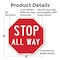 Signmission Stop All Way, 6 Inch X 6 Inch, Plastic Sign OC-P-6-9 - alternate 4