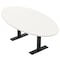 Skutchi Designs 4 Person Conference Table With Power Unit | 7' Oval Table | Harmony Series HAR-OVL-48X84-T.BK-W960-NA - alternate 1