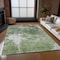 Homeroots 10' X 14' Green And Gray Abstract Washable Indoor Outdoor Area Rug 582943 - alternate 7