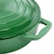 Megachef 2 Quart Round Enameled Cast Iron Braiser Pan in Green MG-BRS22G - alternate 6