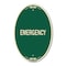 Signmission Emergency, 12 Inch X 18 Inch Architectural Oval, Heavy Gauge Aluminum A-OV-G-1218-24107 - alternate 1