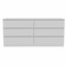 Homeroots 60" White Six Drawer Double Dresser 403758 - alternate 1