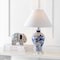 Jonathan Y Song 21.5" Ceramic/Crystal Chinoiserie Floral LED Table Lamp, Blue/White JYL6613A - alternate 5