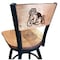 Holland Bar Stool Co 36" Blk Wrinkle James Madison Swivel Bar Stool, Laser Engraved Back L03836BWMedMplAJmsMadMedMpl - alternate 1