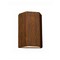 Luxury Lighting Oakheart 13 in Tall Wood-Look Ceramic 3-Sided LED Outdoor Wall Light, 2PK (2) TL194-Brk-ud-7 - alternate 1