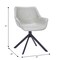 Leisuremod Markley Modern Leather Dining Swival Arm Chair in Light Grey ESCBL-26-LGR - alternate 6