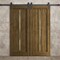 Sartodoors Modern Double Barn Door 48 x 80 inches, Ego 5014 Marble Oak, 13FT Rail Track Set, Solid Panel Int EGO5014DB-DMR-48 - alternate 4