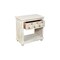 Homeroots 28" White Solid Wood Distressed Carved Geometric One Drawer Nightstand 555401 - alternate 8