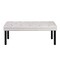Homeroots 48" Ivory and Black Tufted Velvet Upholstered Bench 569210 - alternate 9