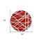 Homeroots 8' Red And Ivory Round Geometric Washable Indoor Outdoor Area Rug 600488 - alternate 2