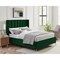 Homeroots Green Velvet Upholstered King Bed Frame 544830 - alternate 6