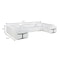 Homeroots White Italian Leather Power Reclining U Shaped Eight Piece Sectional With Console 634664 - alternate 12