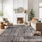 World Rug Gallery Contemporary Boho Stripes Non Shedding Soft Area Rug 9 ft x 12 ft Black 396BLACK8X12 - alternate 3