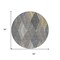 Homeroots 8' Pewter Gray And Gold Round Argyle Washable Indoor Outdoor Area Rug 613731 - alternate 4