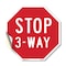 Signmission Stop 3-way, 18 Inch X 18 Inch, Vinyl Decal OC-D-18-14 - alternate 1