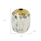 Homeroots 8" Gray Ivory And Gold Modern Abstract Ceramic Table Vase 574216 - alternate 8