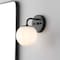 Jonathan Y Louis Parisian Globe 5.75" 1-Light Metal/Frosted Glass Modern Contemporary LED Vanity Light, Black JYL3534B - alternate 7