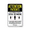 Signmission Public Safety, Patients Practice Social Distancing, 10in X 7in Rigid Plastic, OS-NS-P-710-25399 OS-NS-P-710-25399 - alternate 1