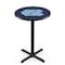 Holland Bar Stool Co 36" Blk Wrinkle North Carolina Pub Table, 36" dia. Top L211B3636NorCar - alternate 1
