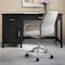 Martha Stewart Taytum Upholstered Office Chair in Gray/Polished Nickel CH-142370-GY-MS - alternate 7