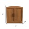 Homeroots Set Of Four Brown Wood Corner Accent Cabinet With Two Doors 712123 - alternate 5