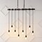 Jonathan Y Rhys 40" 8-Light Vintage Industrial Driftwood Iron LED Linear Chandelier w/Height Adjustable Bulbs, B JYL1330A - alternate 9