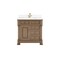 James Martin Vanities Brookfield 36 in. Single Vanity, Pecan w/ Single Hole 3CM White Zeus Silestone Top & Backsplash 547-V36-PCN-1WZ - alternate 1